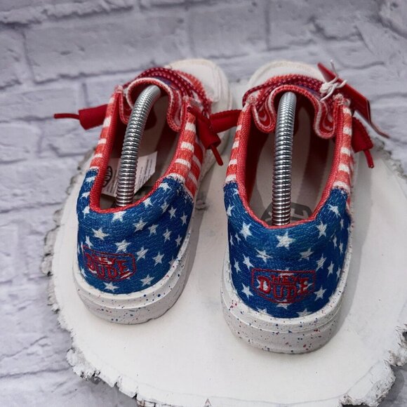 Hey Dude Wendy Patriotic Americana Slip On Shoes Women's Size 5 USA Flag NEW - Picture 3 of 13